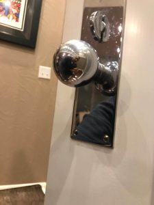 Door knob handle can cause a lock out situation